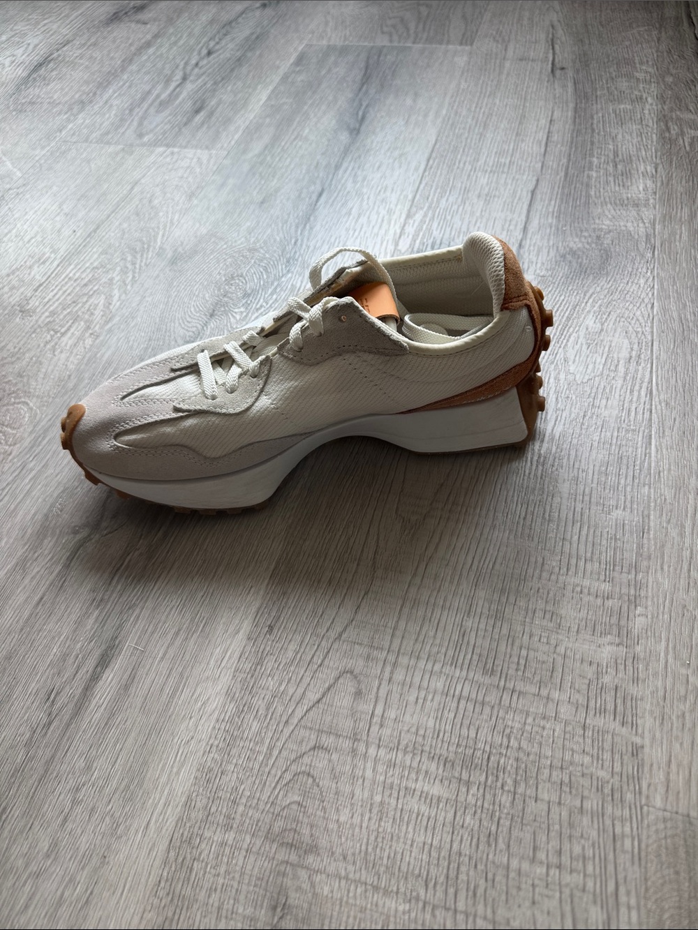 adidas Cream and Tan Retro Runner Sneakers 327 style - Picture 7 of 12